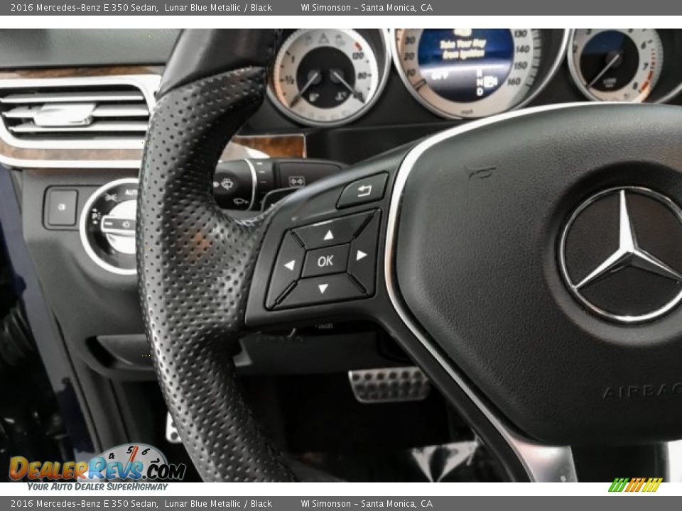 2016 Mercedes-Benz E 350 Sedan Lunar Blue Metallic / Black Photo #19