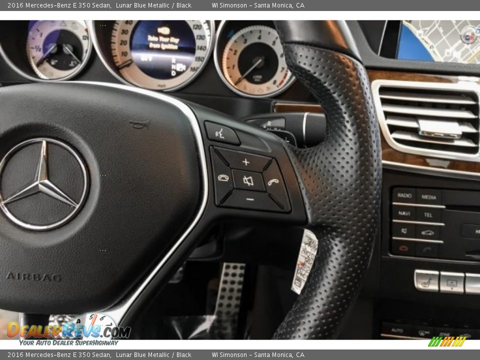 2016 Mercedes-Benz E 350 Sedan Lunar Blue Metallic / Black Photo #20