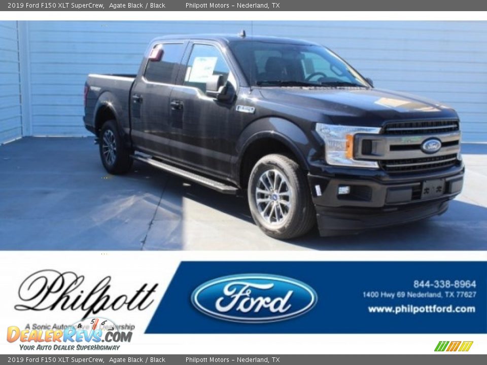 2019 Ford F150 XLT SuperCrew Agate Black / Black Photo #1