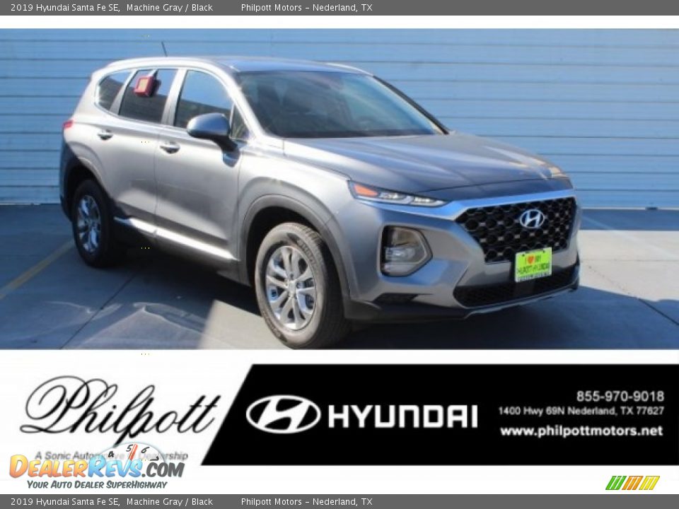 2019 Hyundai Santa Fe SE Machine Gray / Black Photo #1