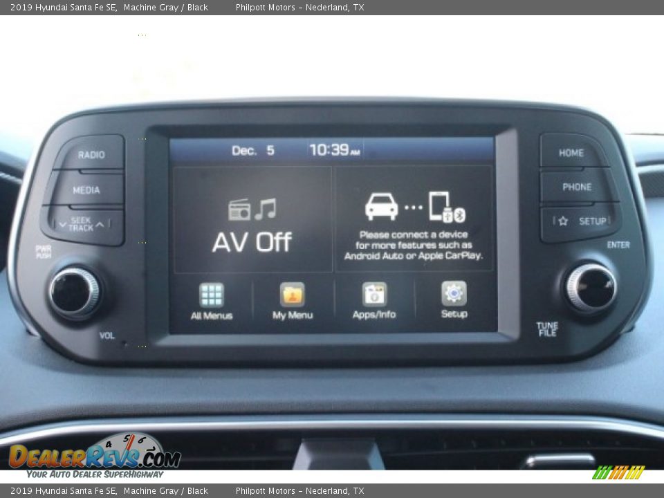 2019 Hyundai Santa Fe SE Machine Gray / Black Photo #13