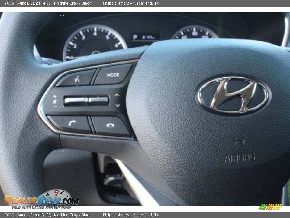 2019 Hyundai Santa Fe SE Machine Gray / Black Photo #16