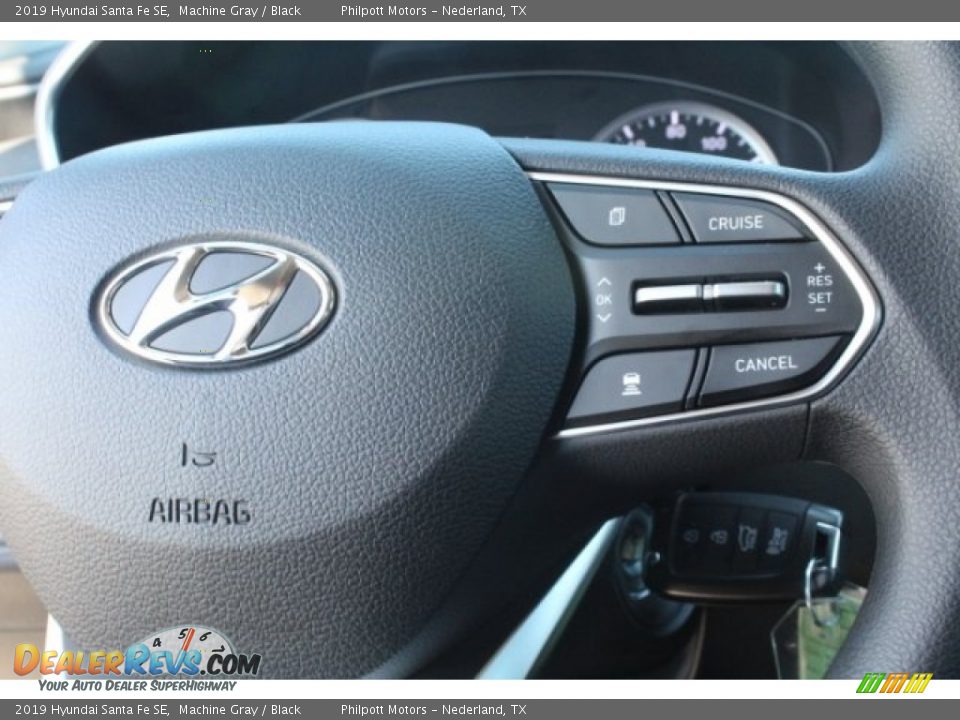 2019 Hyundai Santa Fe SE Machine Gray / Black Photo #17
