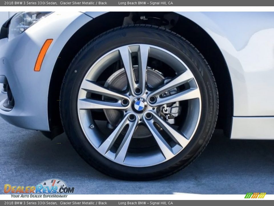 2018 BMW 3 Series 330i Sedan Glacier Silver Metallic / Black Photo #9