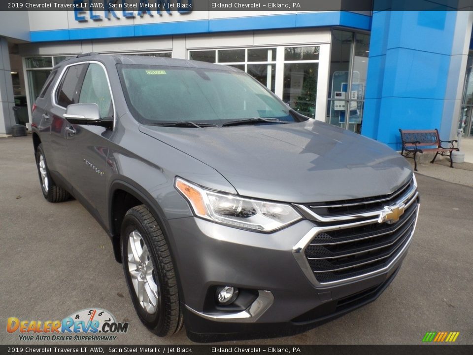 2019 Chevrolet Traverse LT AWD Satin Steel Metallic / Jet Black Photo #3