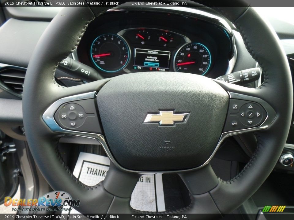2019 Chevrolet Traverse LT AWD Satin Steel Metallic / Jet Black Photo #20