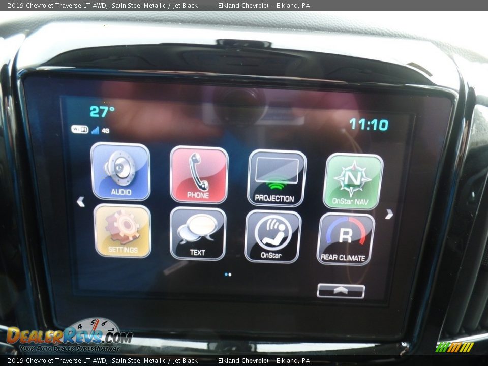 2019 Chevrolet Traverse LT AWD Satin Steel Metallic / Jet Black Photo #27