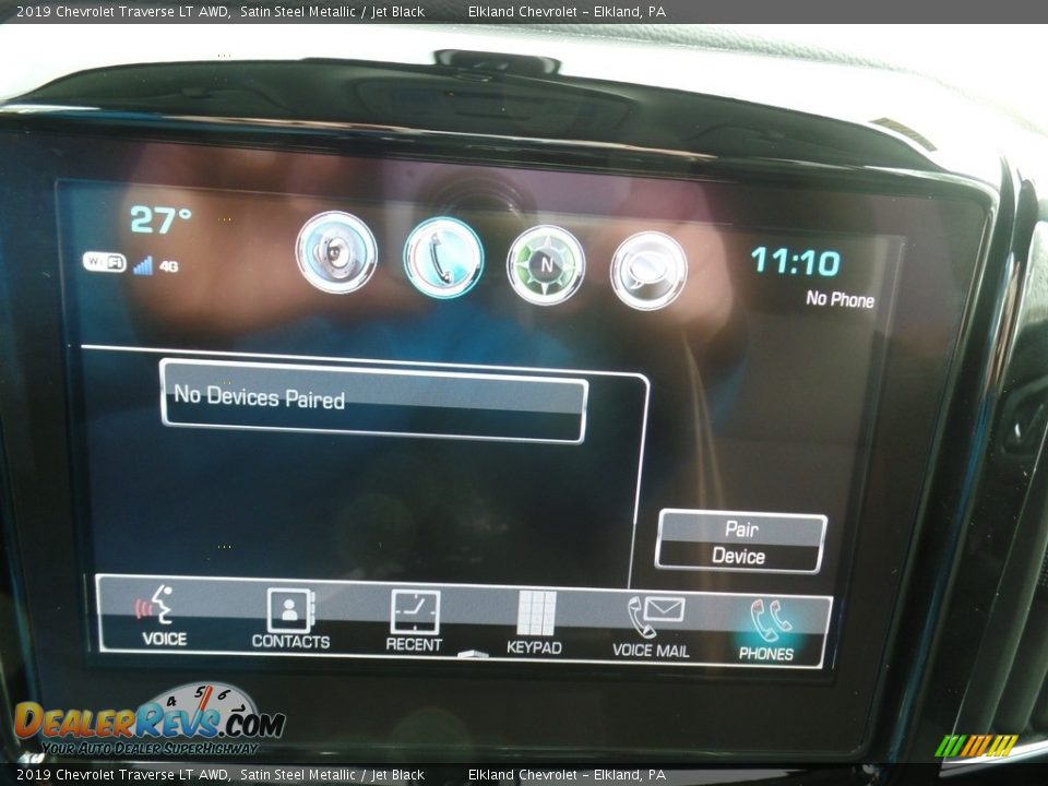 2019 Chevrolet Traverse LT AWD Satin Steel Metallic / Jet Black Photo #29