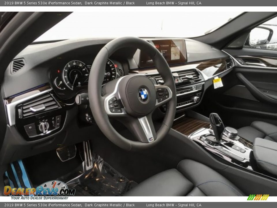 2019 BMW 5 Series 530e iPerformance Sedan Dark Graphite Metallic / Black Photo #4