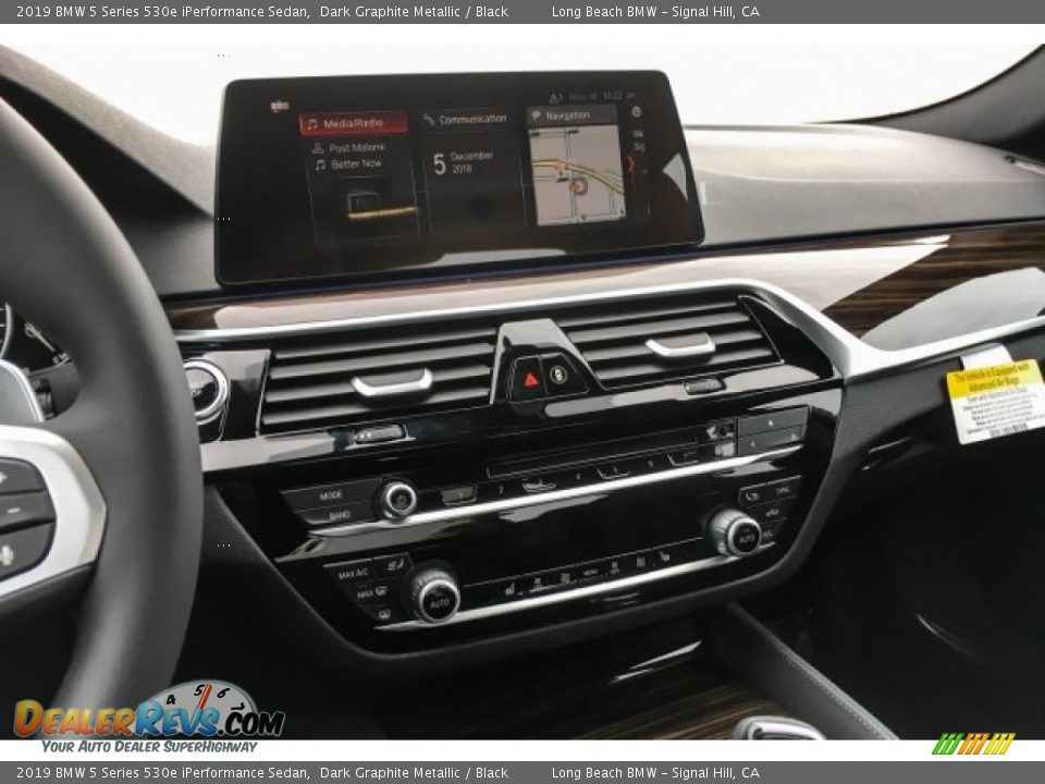 2019 BMW 5 Series 530e iPerformance Sedan Dark Graphite Metallic / Black Photo #6