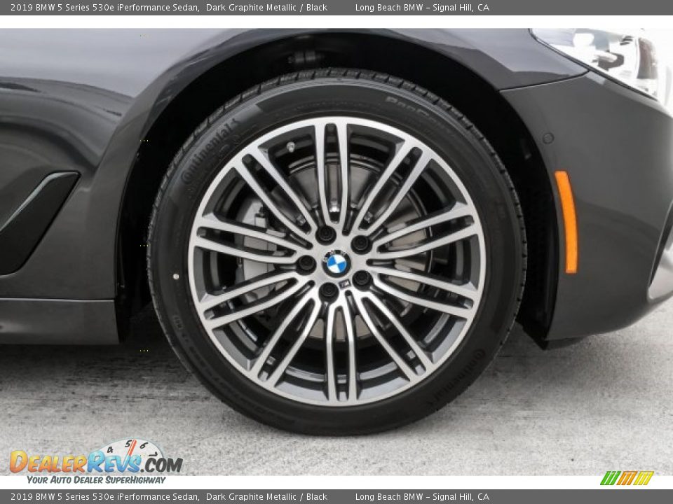 2019 BMW 5 Series 530e iPerformance Sedan Dark Graphite Metallic / Black Photo #9