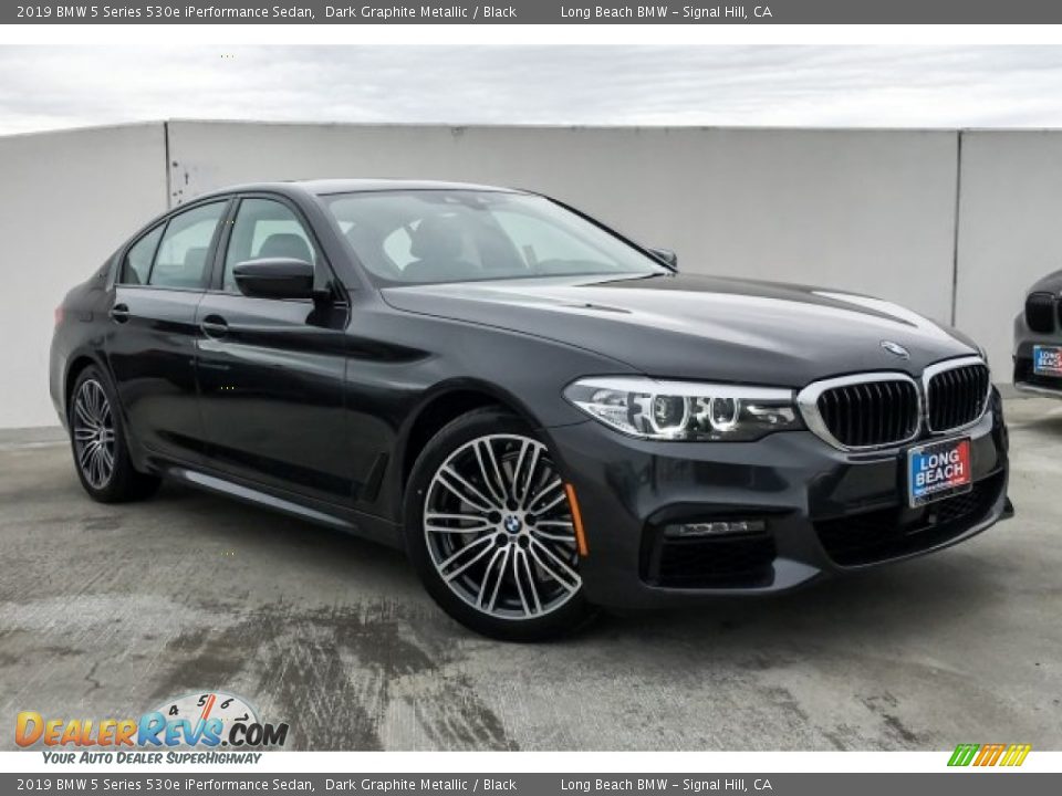 2019 BMW 5 Series 530e iPerformance Sedan Dark Graphite Metallic / Black Photo #12
