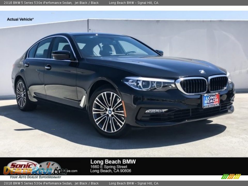 2018 BMW 5 Series 530e iPerfomance Sedan Jet Black / Black Photo #1