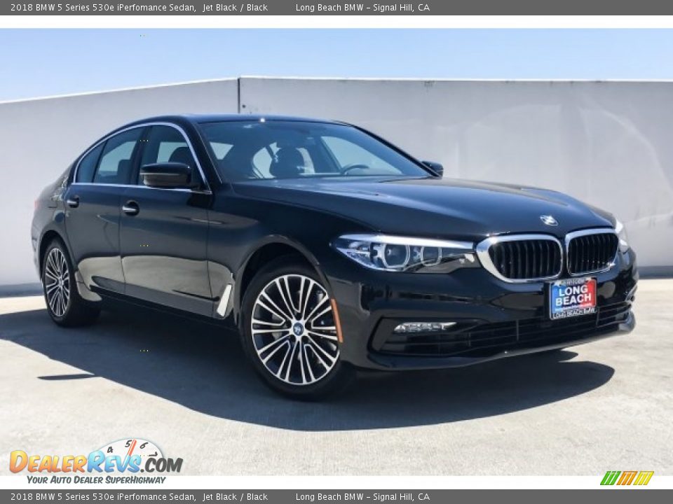 2018 BMW 5 Series 530e iPerfomance Sedan Jet Black / Black Photo #12