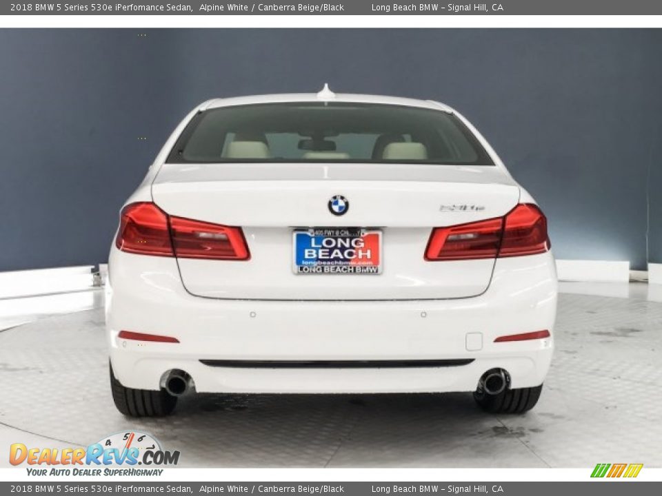 2018 BMW 5 Series 530e iPerfomance Sedan Alpine White / Canberra Beige/Black Photo #3