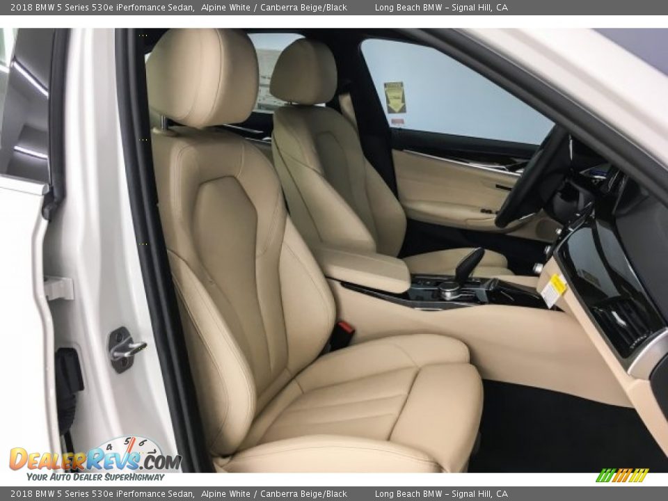 2018 BMW 5 Series 530e iPerfomance Sedan Alpine White / Canberra Beige/Black Photo #5