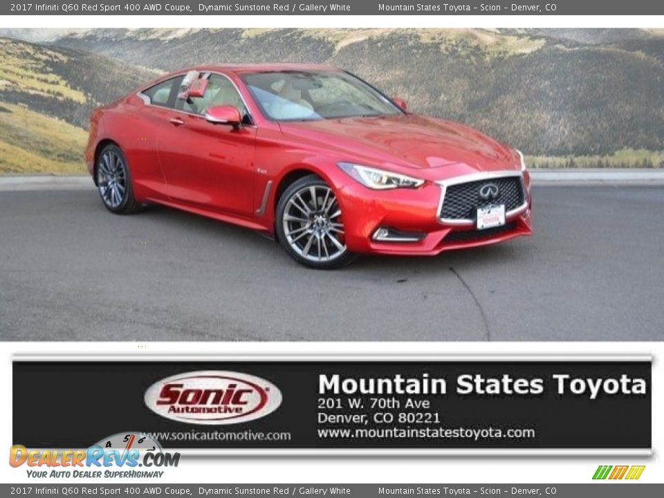 2017 Infiniti Q60 Red Sport 400 AWD Coupe Dynamic Sunstone Red / Gallery White Photo #1