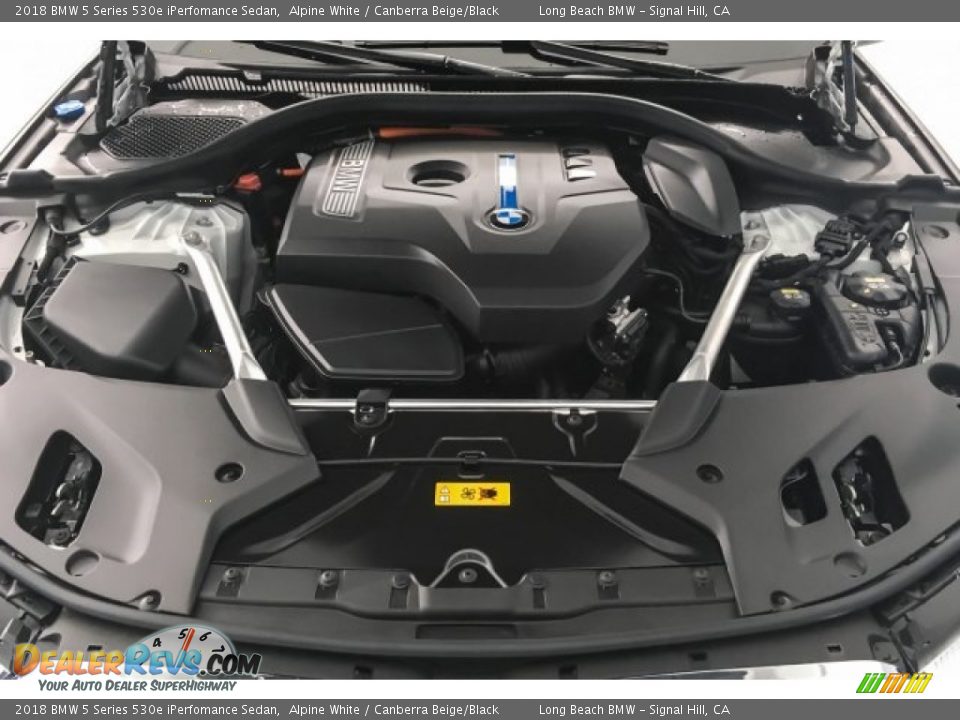 2018 BMW 5 Series 530e iPerfomance Sedan Alpine White / Canberra Beige/Black Photo #8