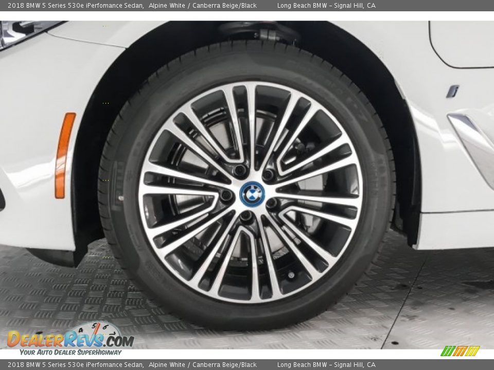 2018 BMW 5 Series 530e iPerfomance Sedan Alpine White / Canberra Beige/Black Photo #9
