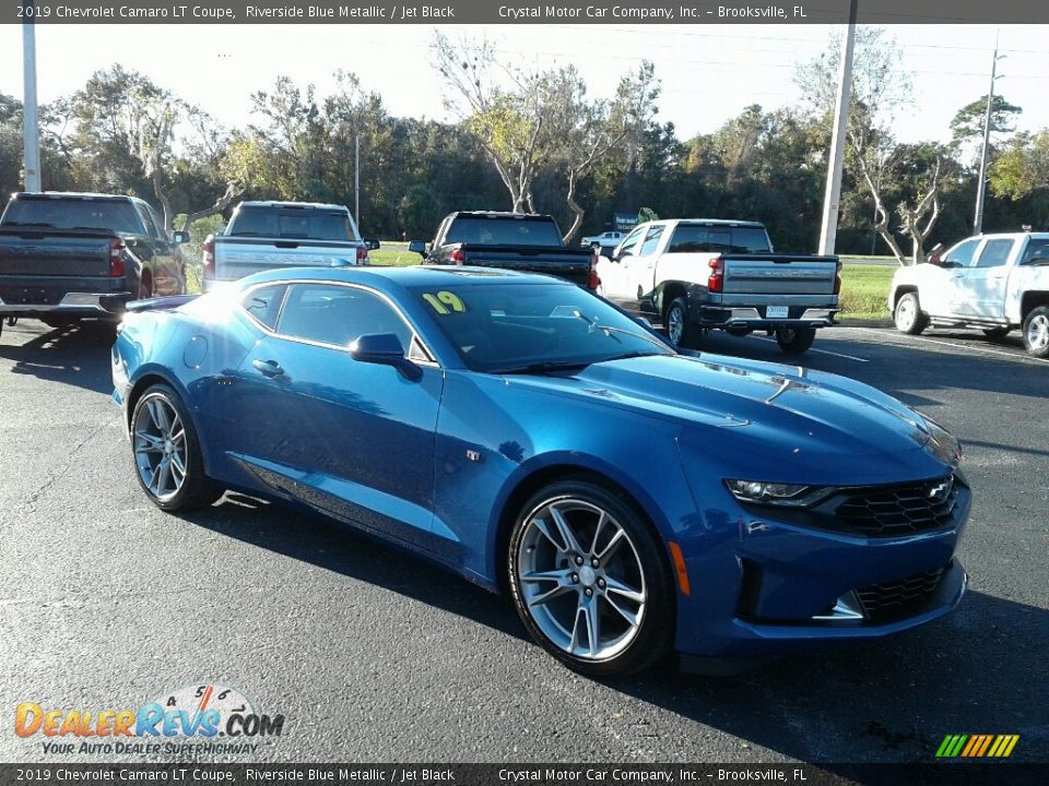 2019 Chevrolet Camaro LT Coupe Riverside Blue Metallic / Jet Black Photo #7