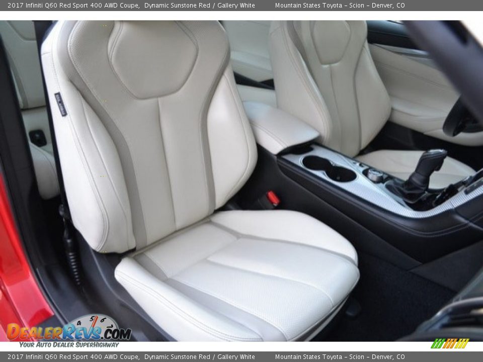 Front Seat of 2017 Infiniti Q60 Red Sport 400 AWD Coupe Photo #19