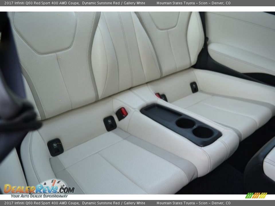 Rear Seat of 2017 Infiniti Q60 Red Sport 400 AWD Coupe Photo #24