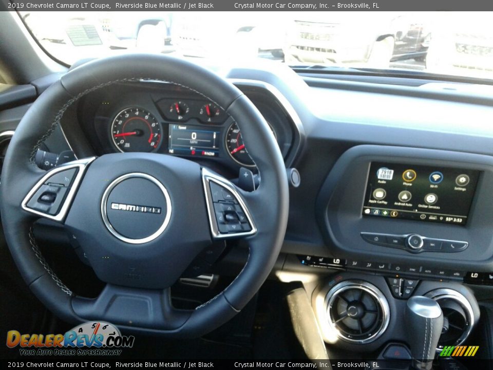 2019 Chevrolet Camaro LT Coupe Riverside Blue Metallic / Jet Black Photo #13