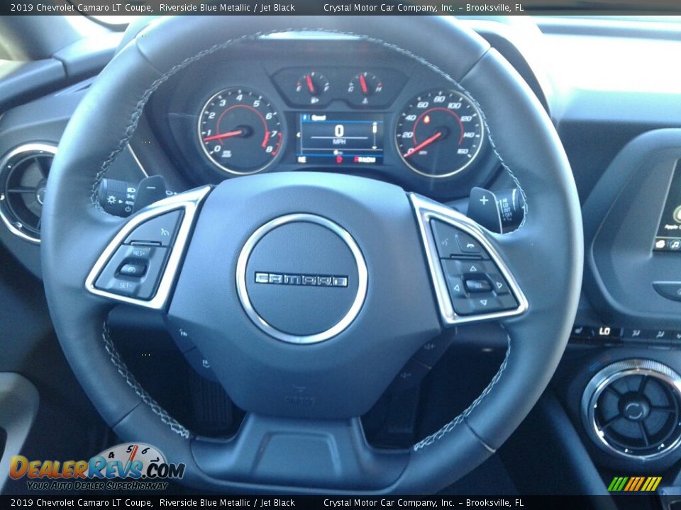 2019 Chevrolet Camaro LT Coupe Riverside Blue Metallic / Jet Black Photo #14