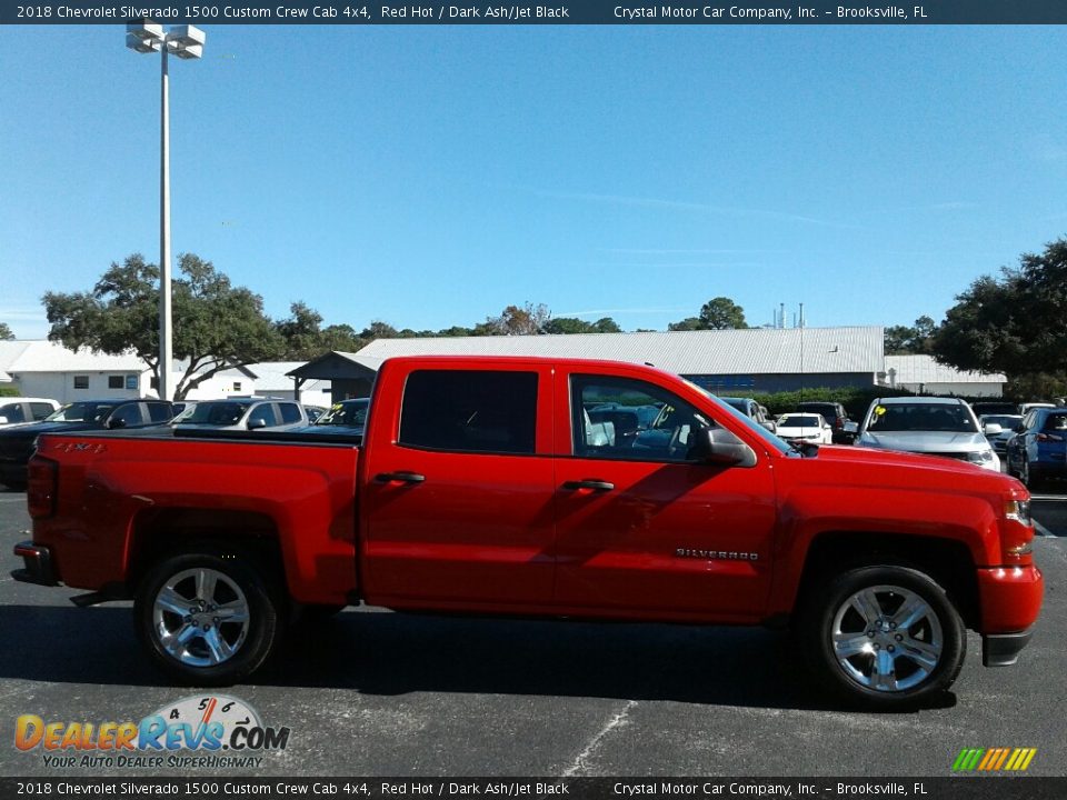 2018 Chevrolet Silverado 1500 Custom Crew Cab 4x4 Red Hot / Dark Ash/Jet Black Photo #6