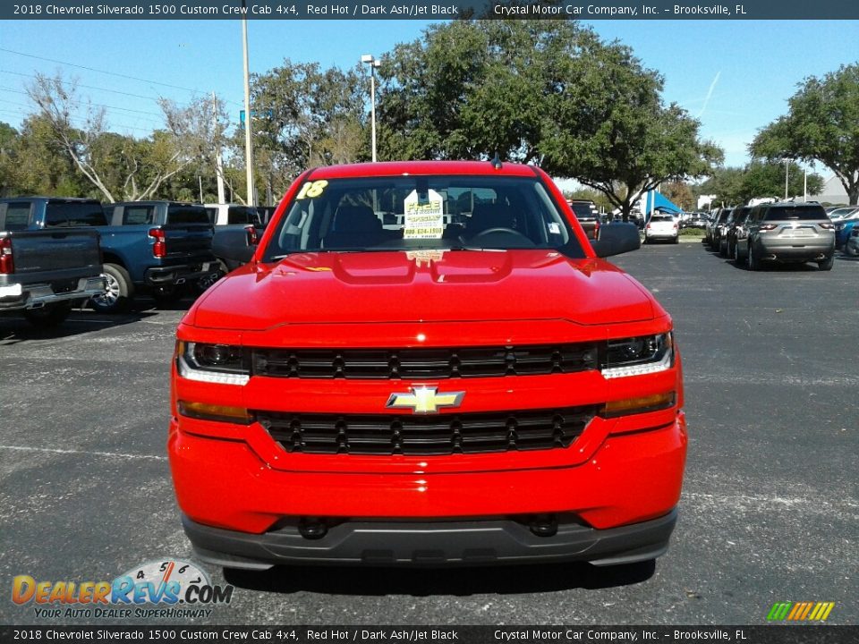 2018 Chevrolet Silverado 1500 Custom Crew Cab 4x4 Red Hot / Dark Ash/Jet Black Photo #8