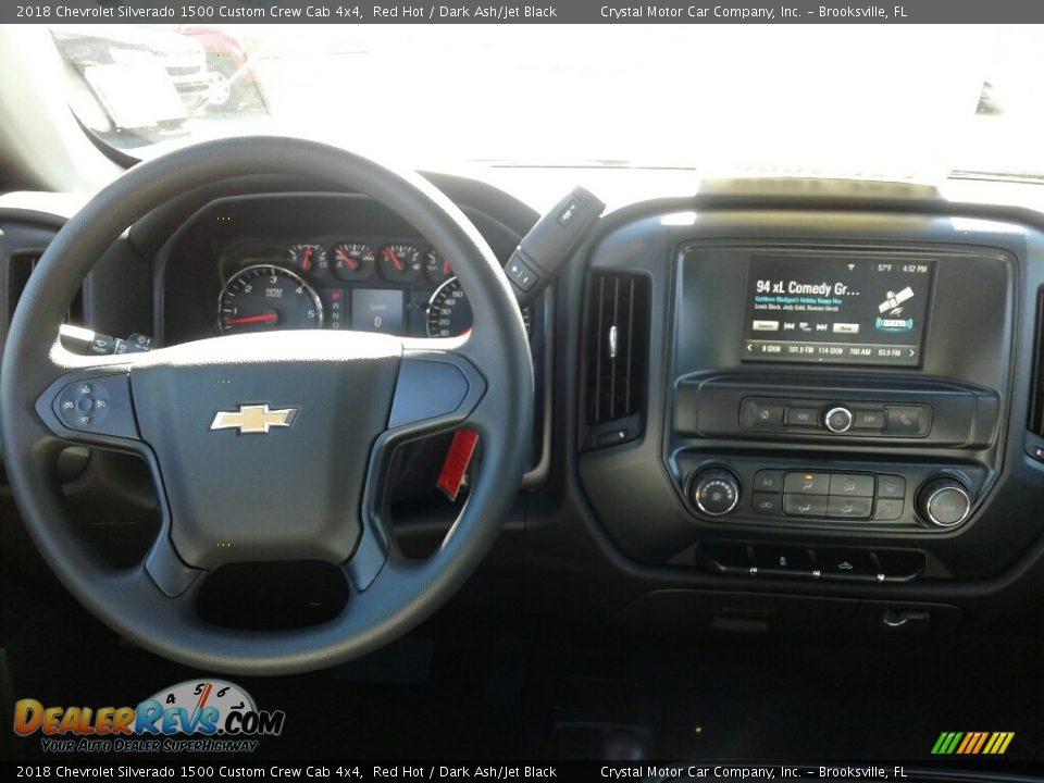 2018 Chevrolet Silverado 1500 Custom Crew Cab 4x4 Red Hot / Dark Ash/Jet Black Photo #13