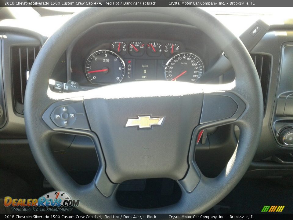 2018 Chevrolet Silverado 1500 Custom Crew Cab 4x4 Red Hot / Dark Ash/Jet Black Photo #14