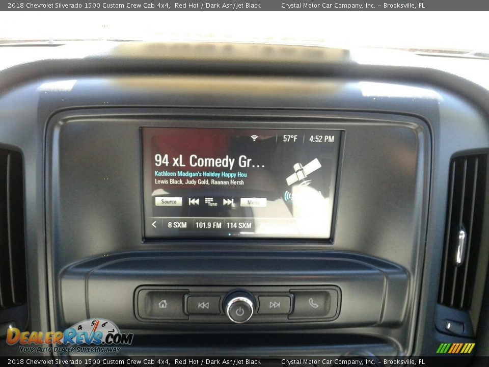 2018 Chevrolet Silverado 1500 Custom Crew Cab 4x4 Red Hot / Dark Ash/Jet Black Photo #15
