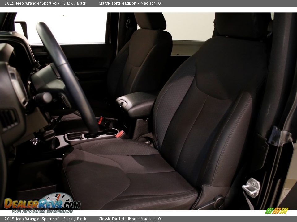 2015 Jeep Wrangler Sport 4x4 Black / Black Photo #5