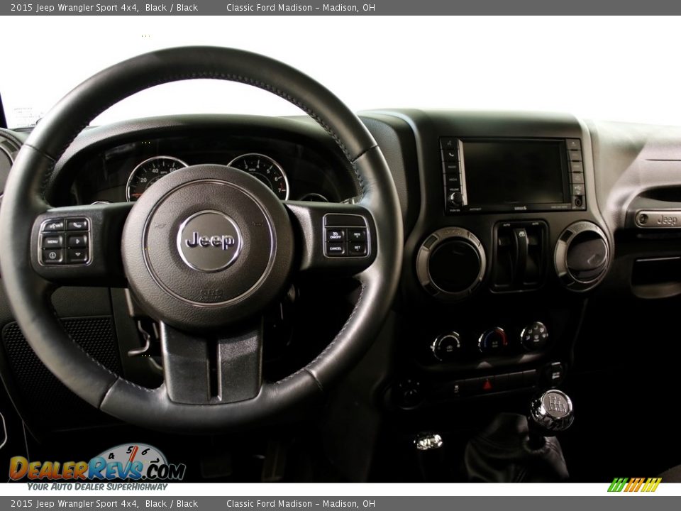 2015 Jeep Wrangler Sport 4x4 Black / Black Photo #6