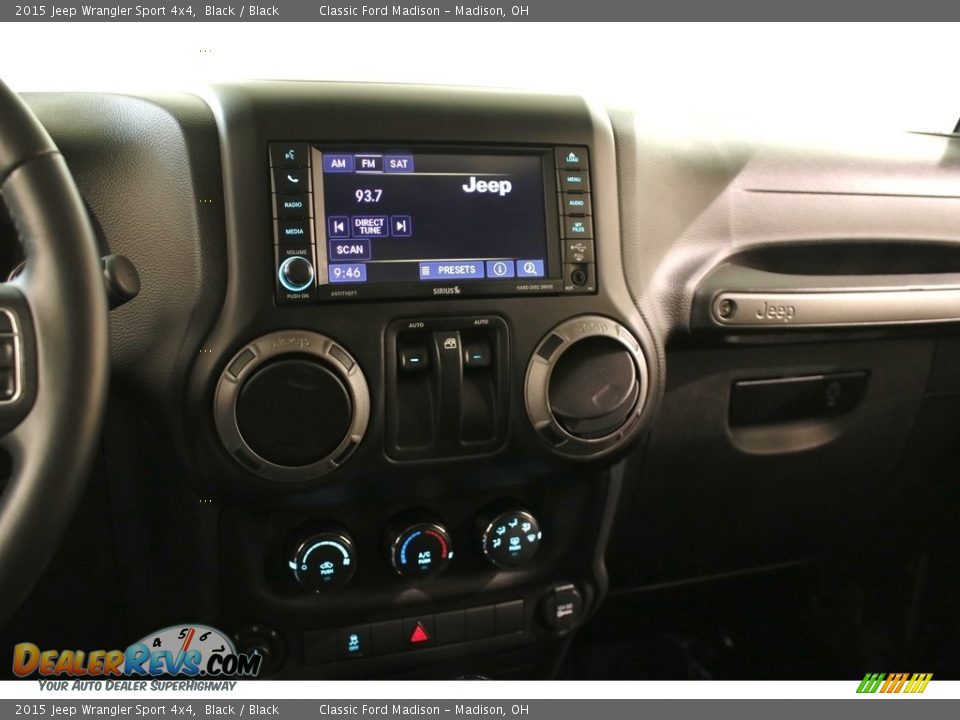 2015 Jeep Wrangler Sport 4x4 Black / Black Photo #9