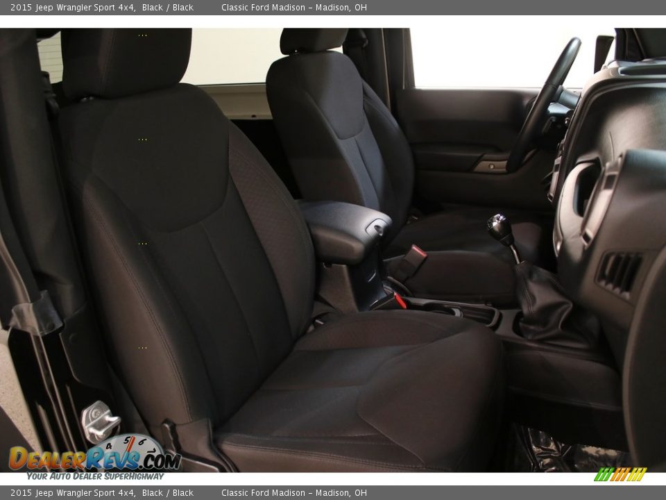 2015 Jeep Wrangler Sport 4x4 Black / Black Photo #14