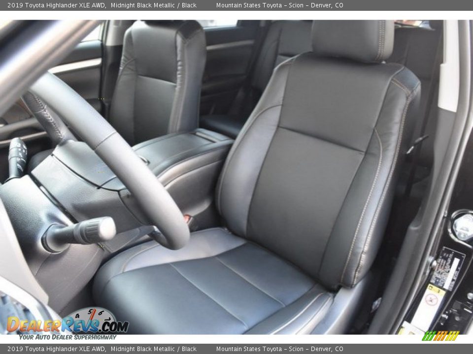 2019 Toyota Highlander XLE AWD Midnight Black Metallic / Black Photo #7