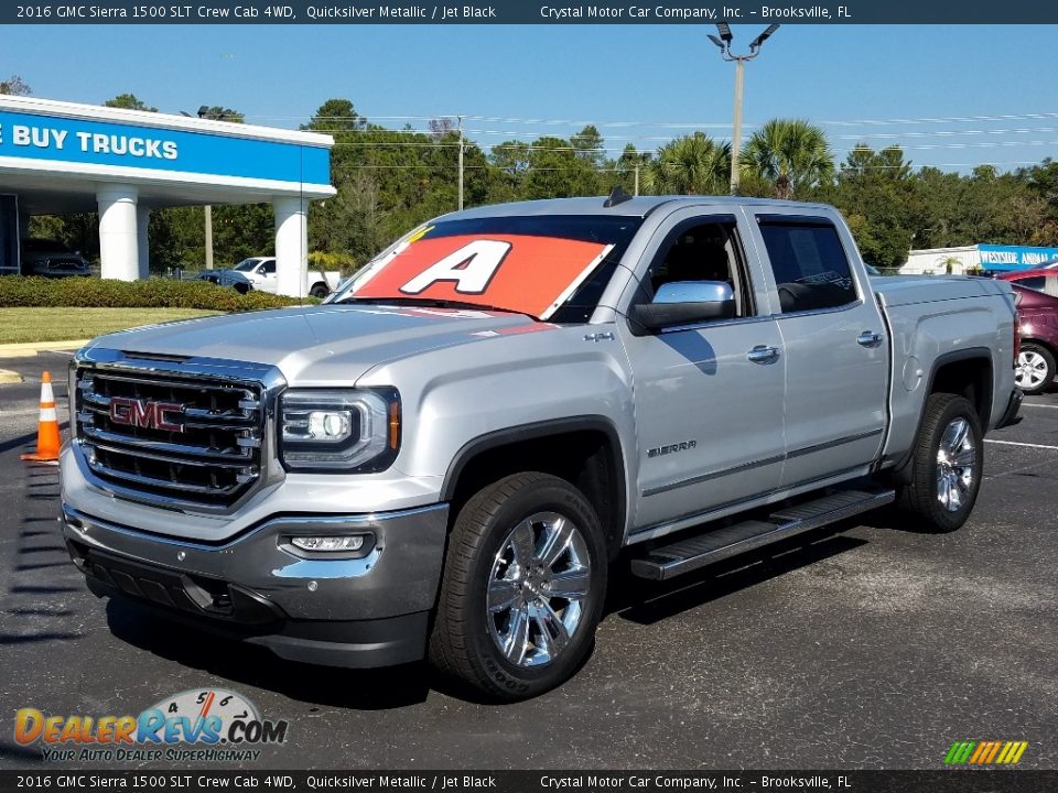 2016 GMC Sierra 1500 SLT Crew Cab 4WD Quicksilver Metallic / Jet Black Photo #1