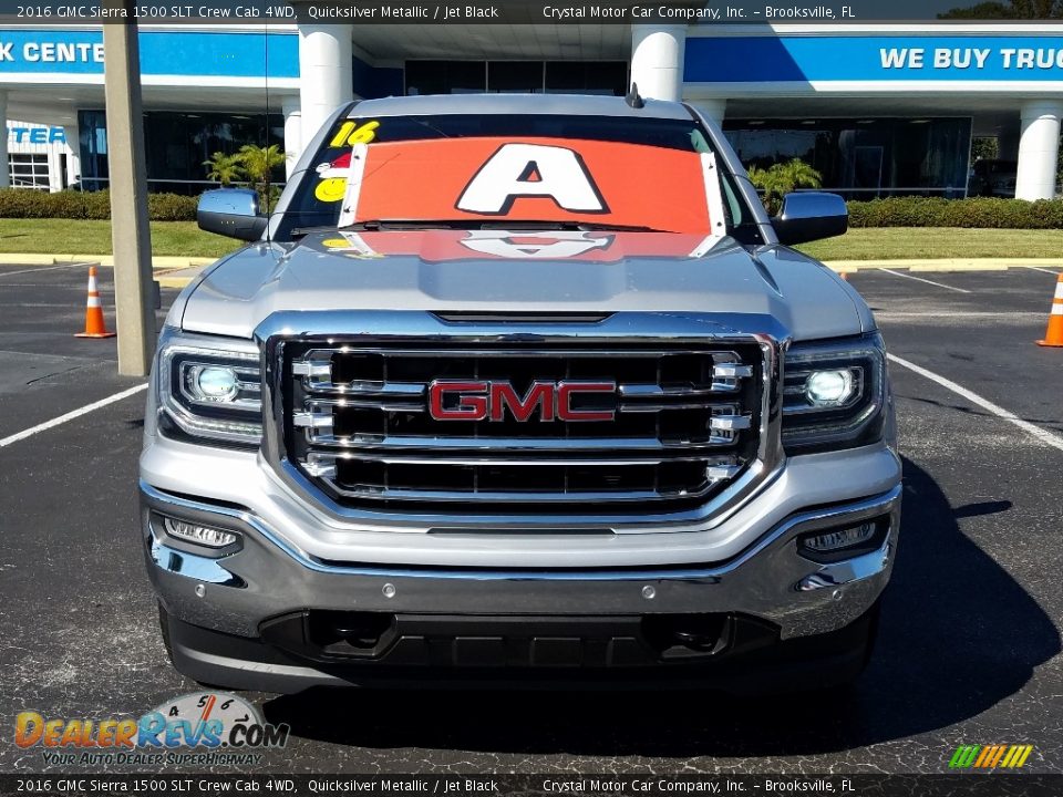 2016 GMC Sierra 1500 SLT Crew Cab 4WD Quicksilver Metallic / Jet Black Photo #8