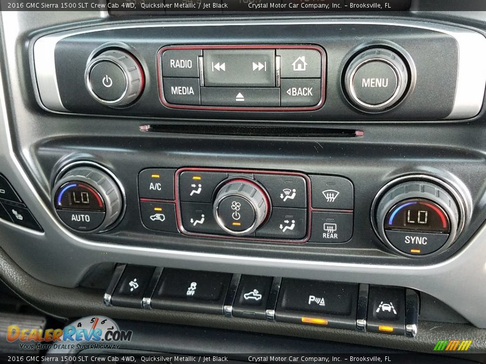 2016 GMC Sierra 1500 SLT Crew Cab 4WD Quicksilver Metallic / Jet Black Photo #16