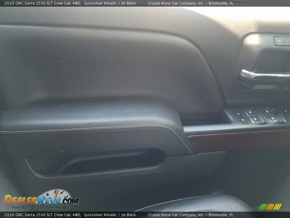 2016 GMC Sierra 1500 SLT Crew Cab 4WD Quicksilver Metallic / Jet Black Photo #17