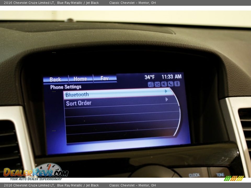 2016 Chevrolet Cruze Limited LT Blue Ray Metallic / Jet Black Photo #13
