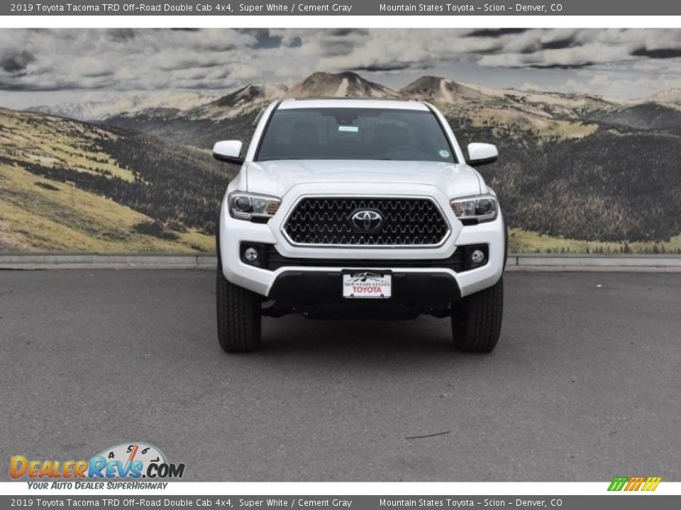 2019 Toyota Tacoma TRD Off-Road Double Cab 4x4 Super White / Cement Gray Photo #2