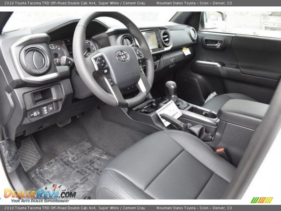 2019 Toyota Tacoma TRD Off-Road Double Cab 4x4 Super White / Cement Gray Photo #5