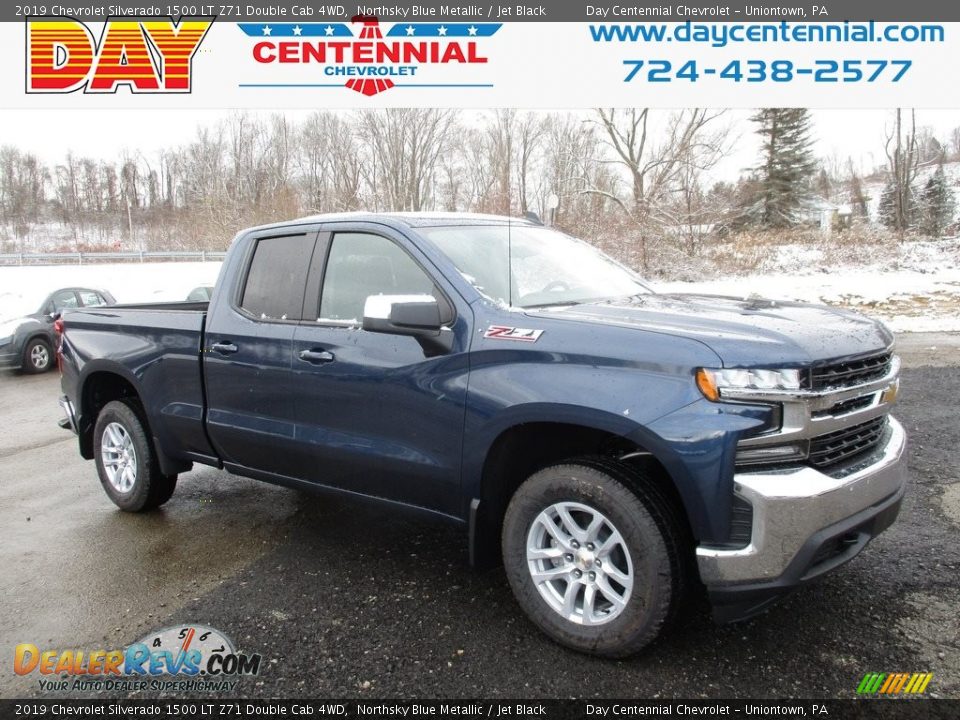 2019 Chevrolet Silverado 1500 LT Z71 Double Cab 4WD Northsky Blue Metallic / Jet Black Photo #1