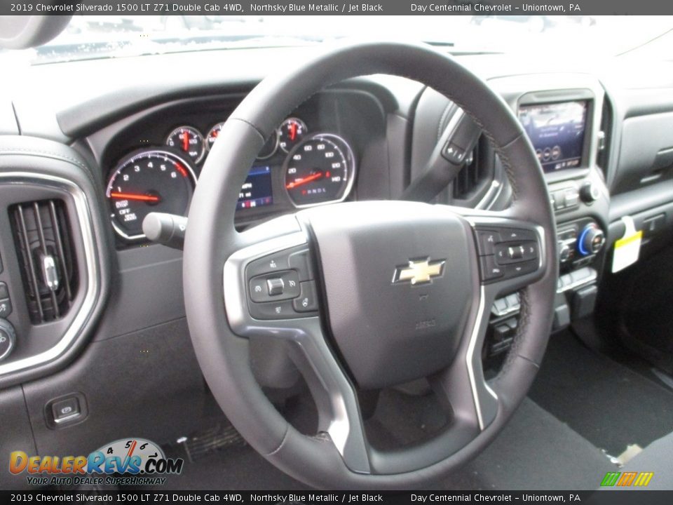 2019 Chevrolet Silverado 1500 LT Z71 Double Cab 4WD Northsky Blue Metallic / Jet Black Photo #14