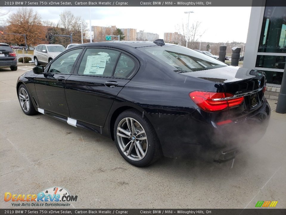 2019 BMW 7 Series 750i xDrive Sedan Carbon Black Metallic / Cognac Photo #2
