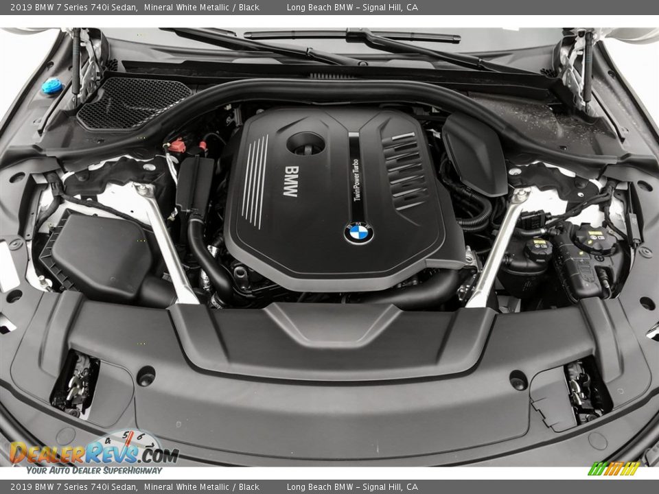 2019 BMW 7 Series 740i Sedan Mineral White Metallic / Black Photo #8