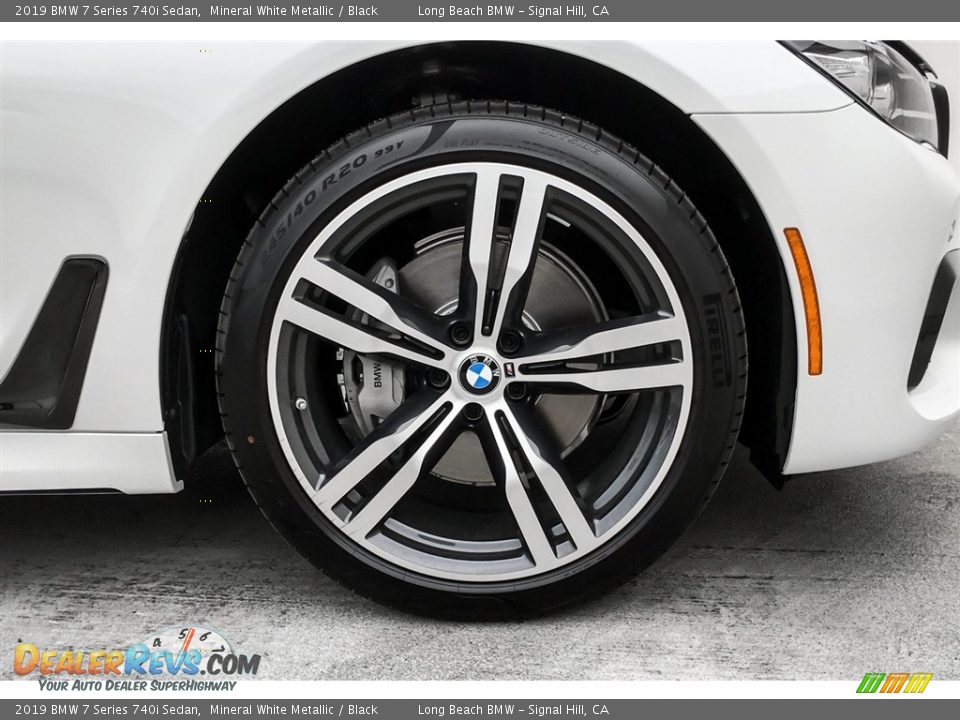 2019 BMW 7 Series 740i Sedan Mineral White Metallic / Black Photo #9